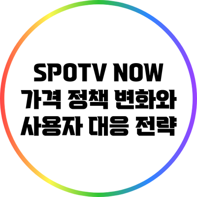 SPOTV NOW 가격 정책 변화와 사용자 대응 전략