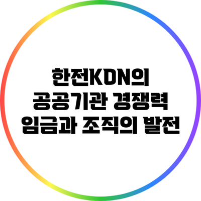 한전KDN의 공공기관 경쟁력: 임금과 조직의 발전